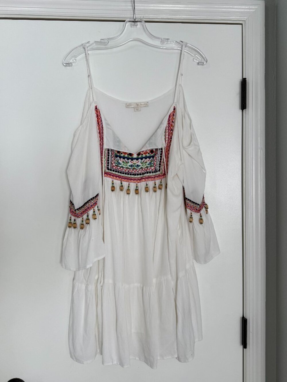 Boston Proper Off-Shoulder Boho Swim Cover/Dress - XL